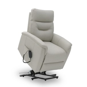 Fauteuil releveur 2 moteurs Basil PU imitation cuir galet | ADAM Orthopédie & Matériel Médical 2