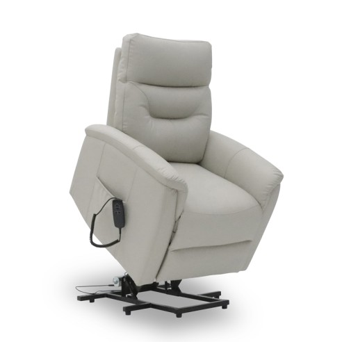 Fauteuil releveur 2 moteurs Basil PU imitation cuir crème | ADAM Orthopédie & Matériel Médical