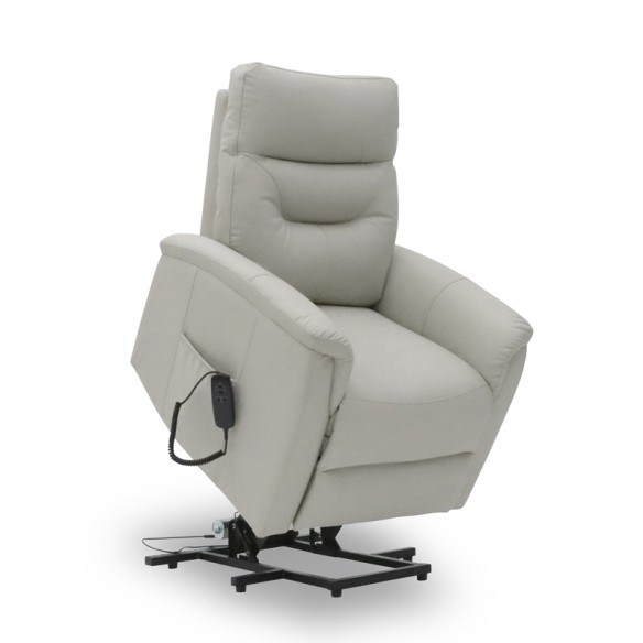 Fauteuil releveur 2 moteurs Basil PU imitation cuir crème | ADAM Orthopédie & Matériel Médical