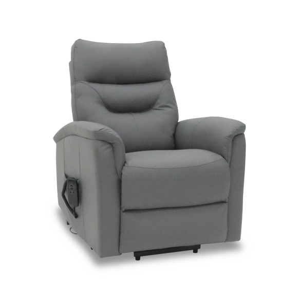 Fauteuil releveur 2 moteurs Basil PU imitation cuir galet | ADAM Orthopédie & Matériel Médical