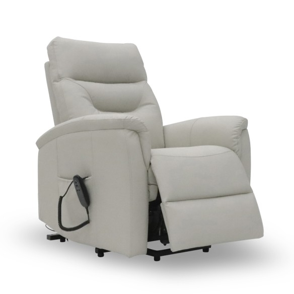 Fauteuil releveur 2 moteurs Basil PU imitation cuir crème | ADAM Orthopédie & Matériel Médical