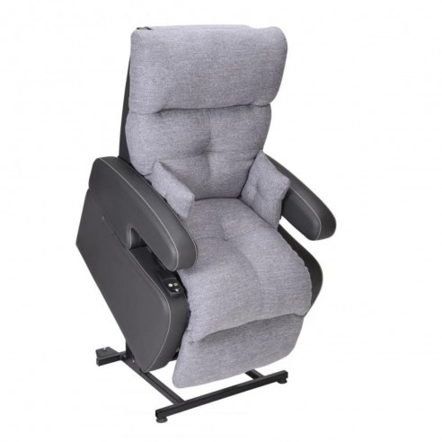 Fauteuil releveur 2 moteurs Gris chiné moelleux, modulable et évolutif Cocoon - Innov'SA