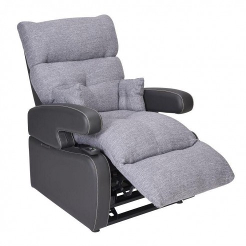 Fauteuil releveur 2 moteurs Gris chiné moelleux, modulable et évolutif Cocoon - Innov'SA