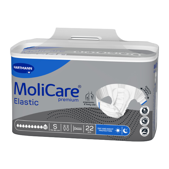Molicare Premium Elastic Small 10 Gouttes - Hartmann : Change complet pour incontinence très sévère, urinaire et/ou fécale.