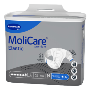 Molicare Premium Elastic Large 10 Gouttes - Hartmann : Change complet pour incontinence très sévère, urinaire et/ou fécale.