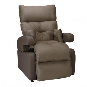 Fauteuil releveur Cocoon XXL velours grège 2