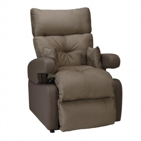 Fauteuil releveur Cocoon XXL velours grège