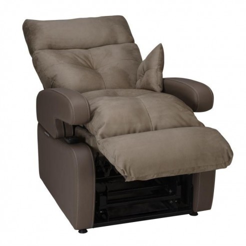 Fauteuil releveur Cocoon XXL velours grège