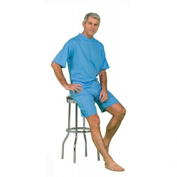 Combi-Grenouillère Unisexe d’Été CAZ Jambes et Manches Courtes bleue